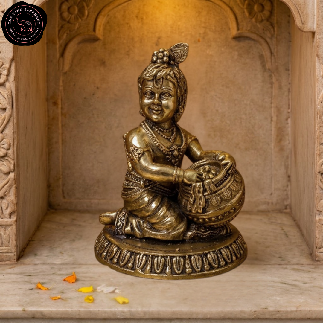 Brass Laddu Gopal Statue