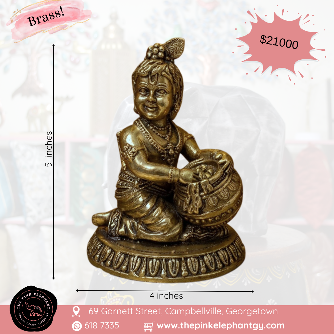Brass Laddu Gopal Statue