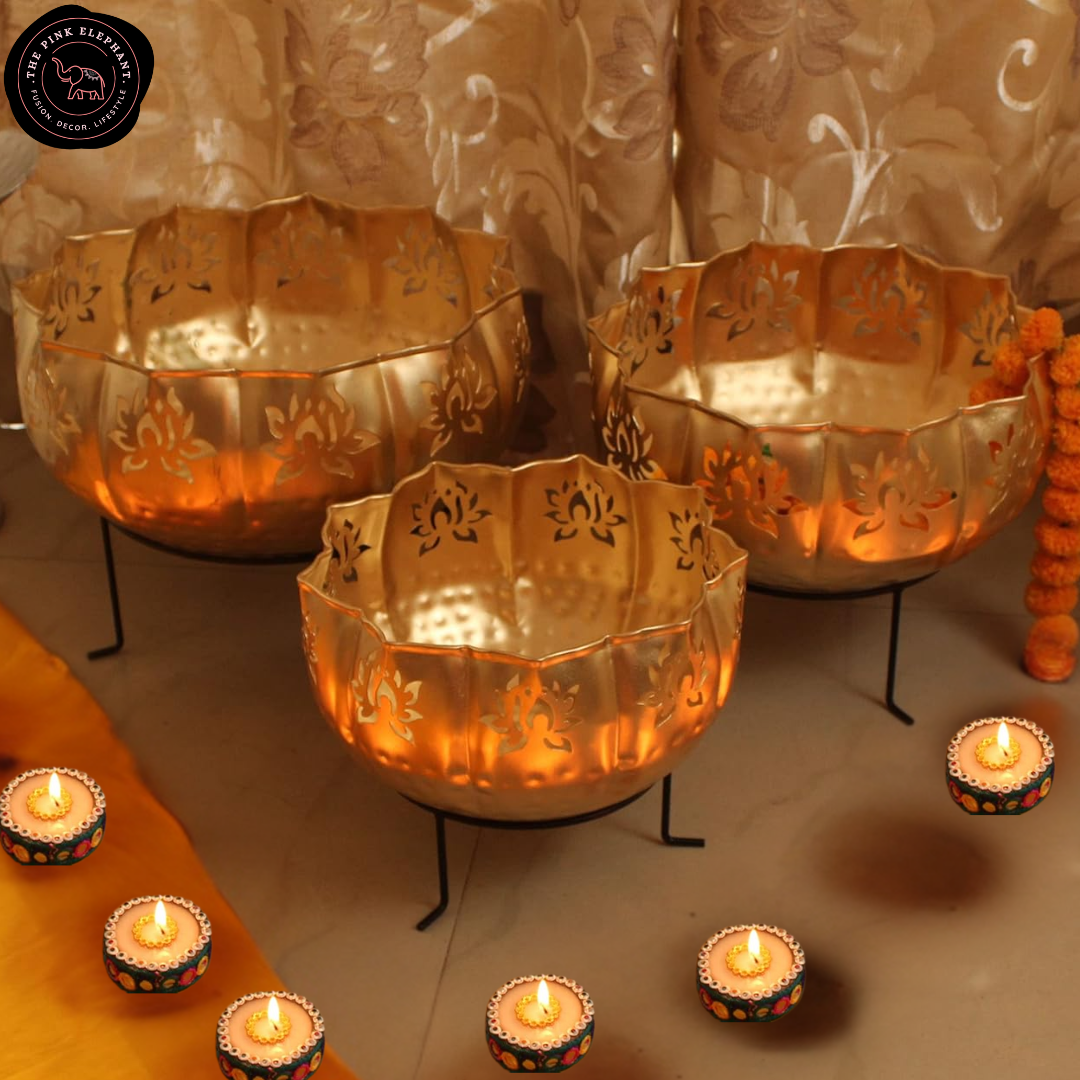 Large Lotus Bowl with Stands