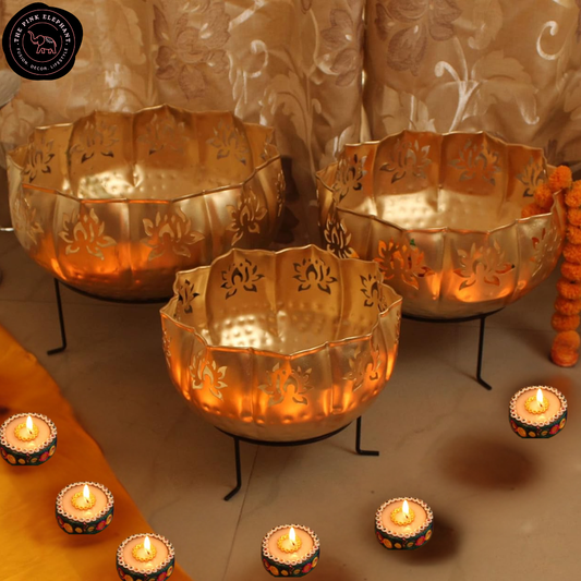 Large Lotus Bowl with Stands