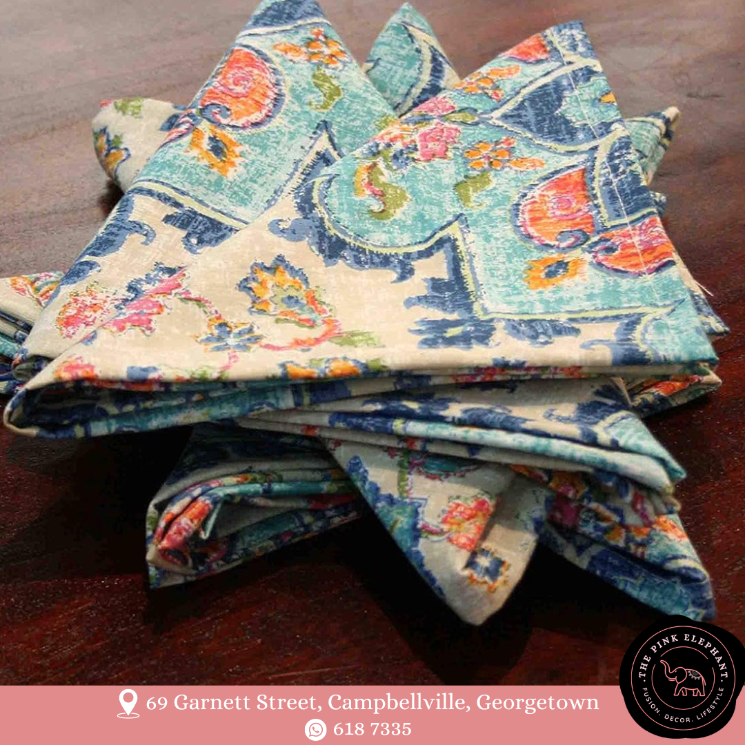 Blue Floral Table Napkin