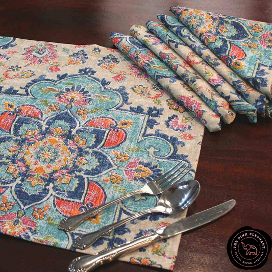 Blue Floral Table Napkin