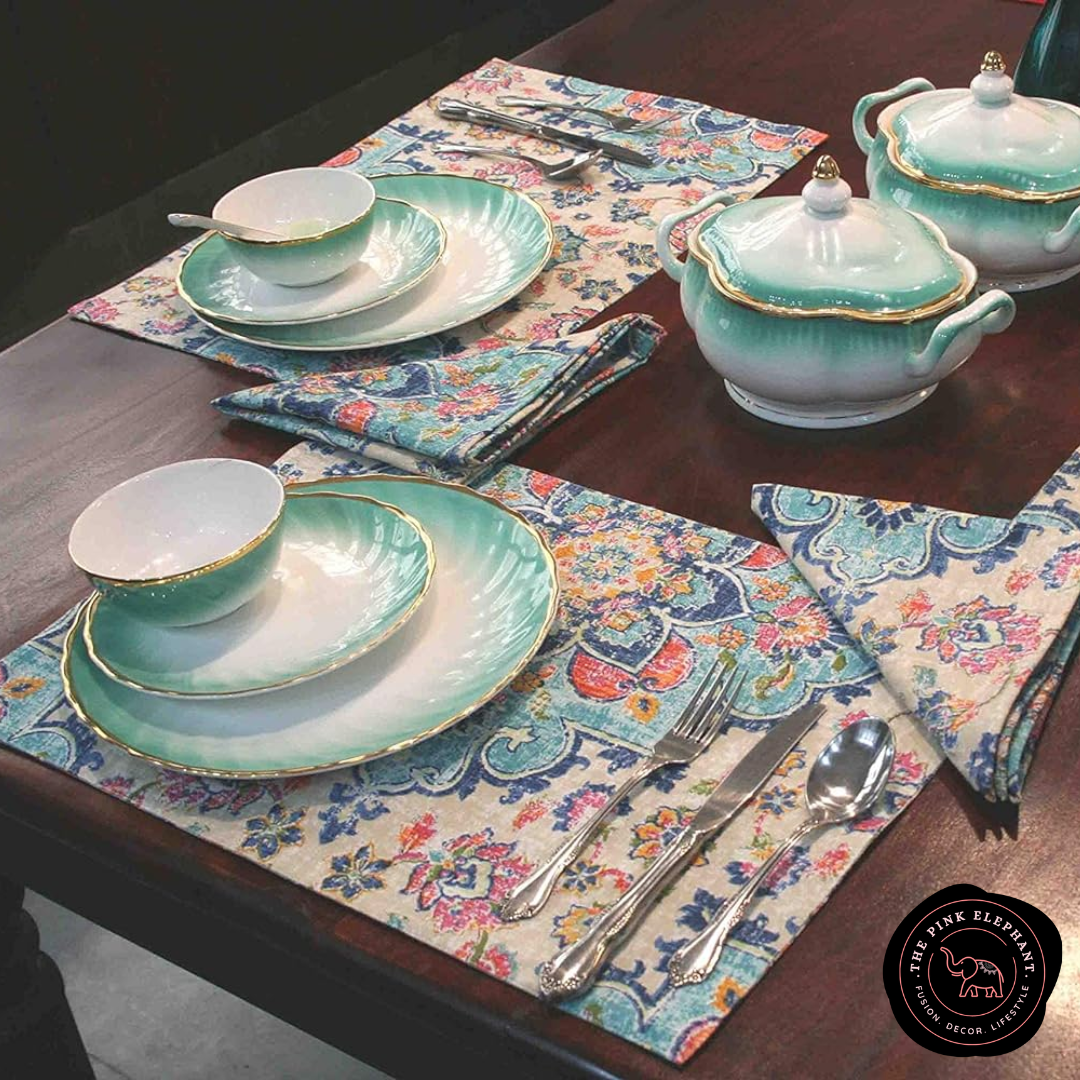 Blue Floral Table Napkin