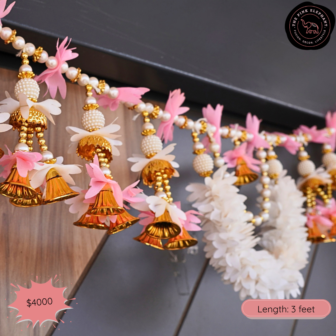 Pink Jasmine Pearl Toran - 2738