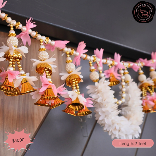 Pink Jasmine Pearl Toran - 2738