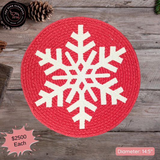 Red Snowflake Christmas Placemat