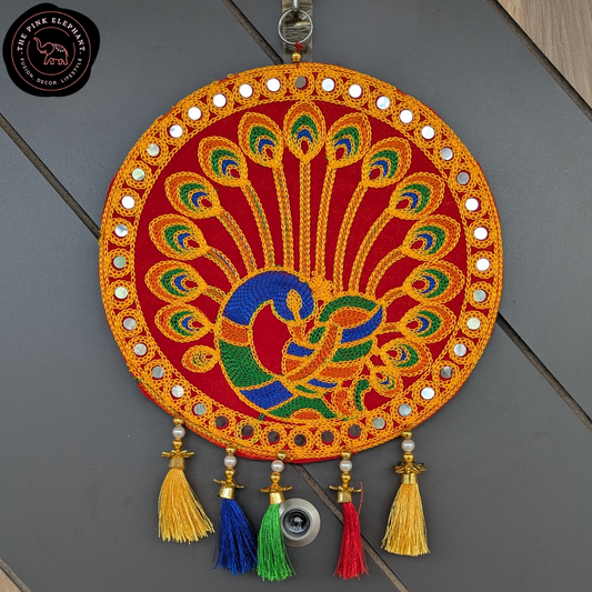 Peacock Round Wall Hanging