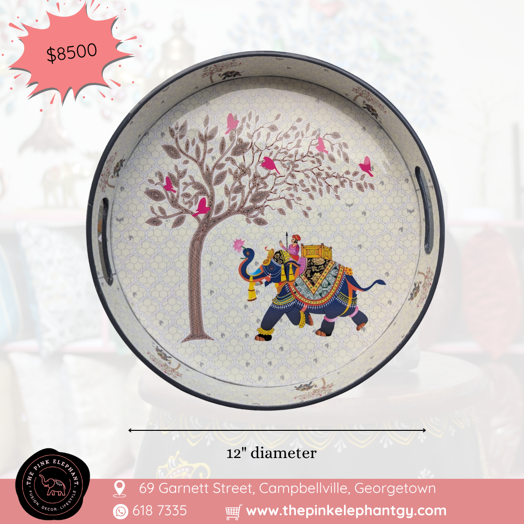 Round Elephant Tray 12 inch