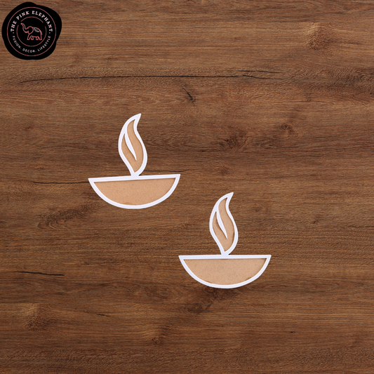 MDF Rangoli Stencil - Small Diya 4"