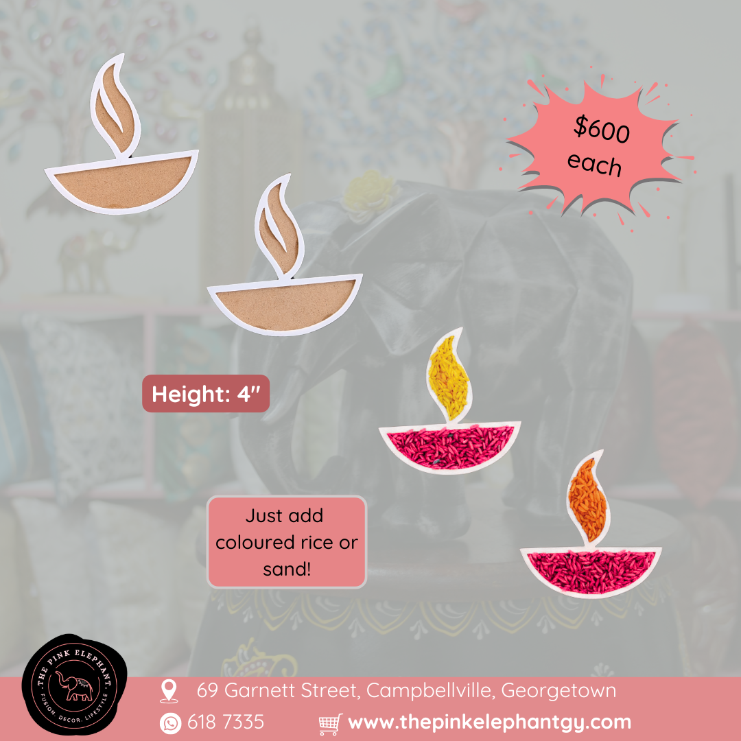 MDF Rangoli Stencil - Small Diya 4"