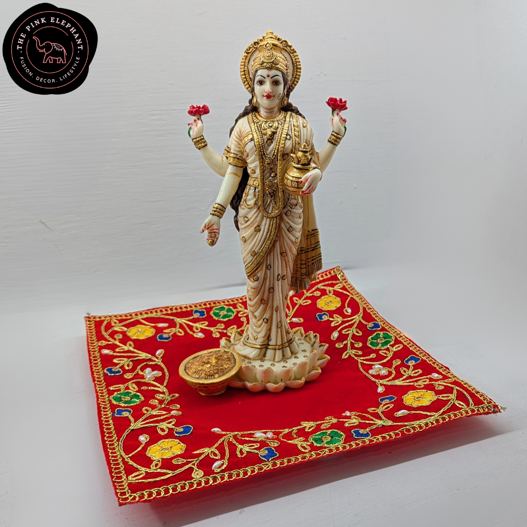 Small Square Red Puja/Aasan Cloth 9.5"