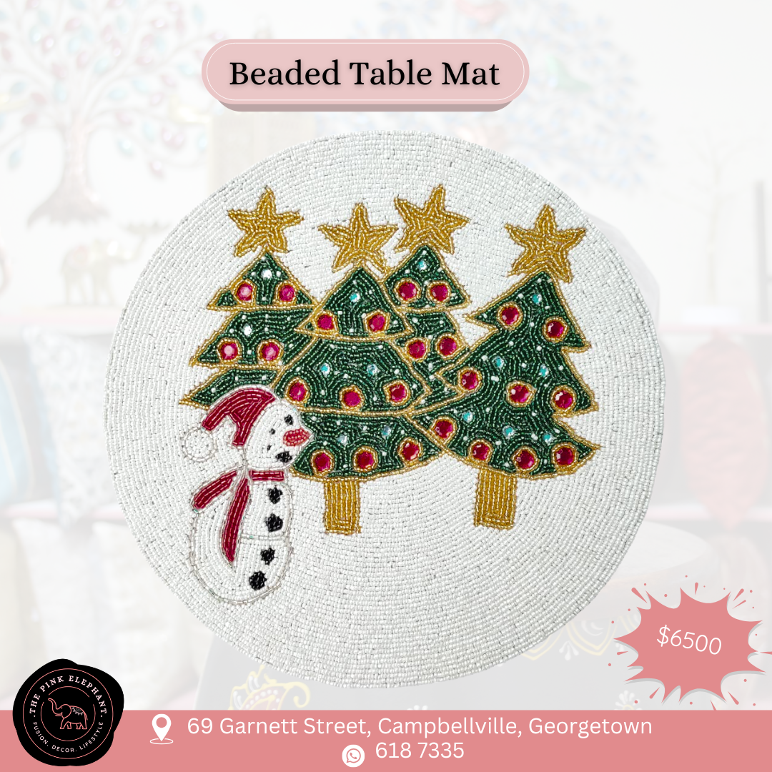 Beaded Placemat- Christmas Tree