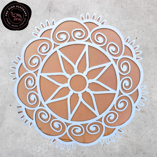 MDF Rangoli Stencil -Star Flower 18 inch
