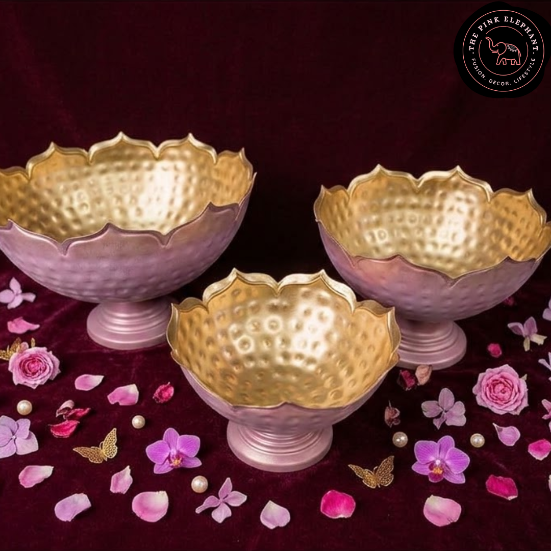 Pink Standing Lotus Bowl Urli