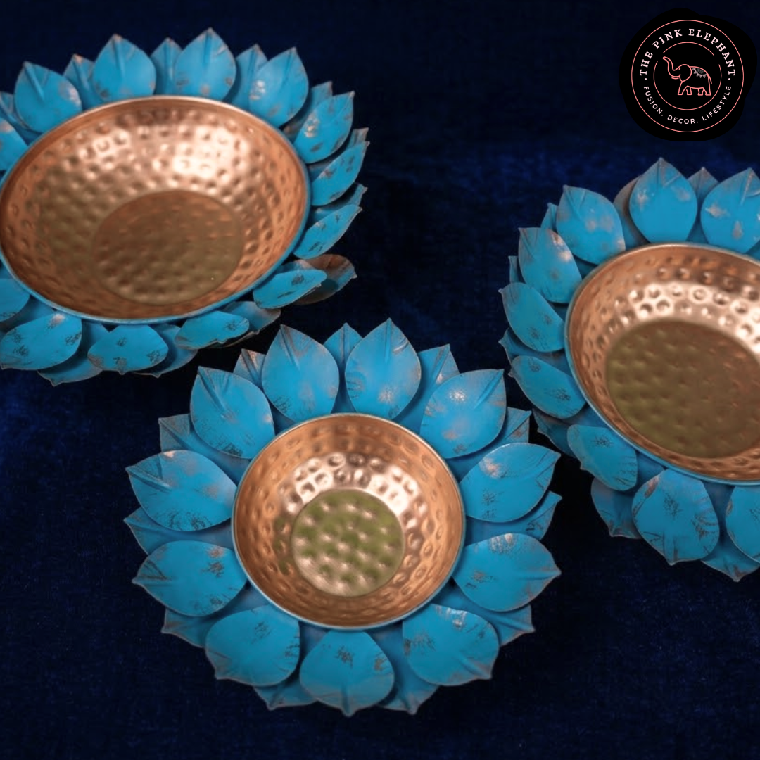 Blue Lotus Urli Bowls