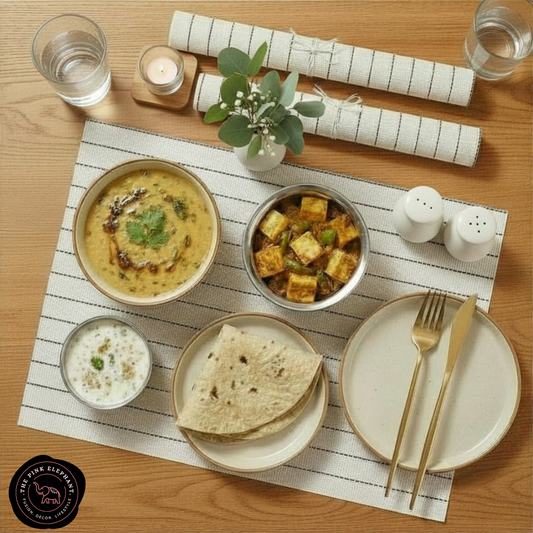 White w/ Black Vinyl Placemat