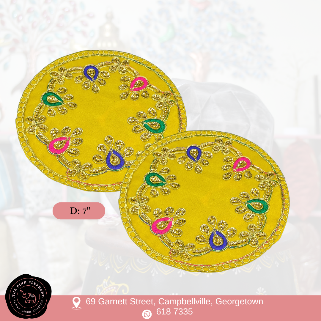 Yellow Round Altar Cloth