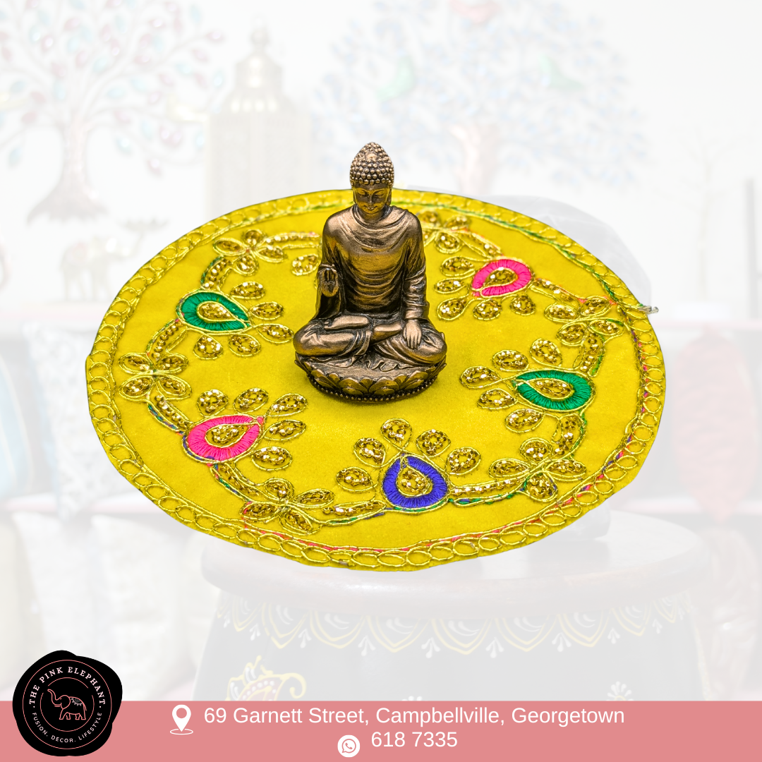 Yellow Round Altar Cloth