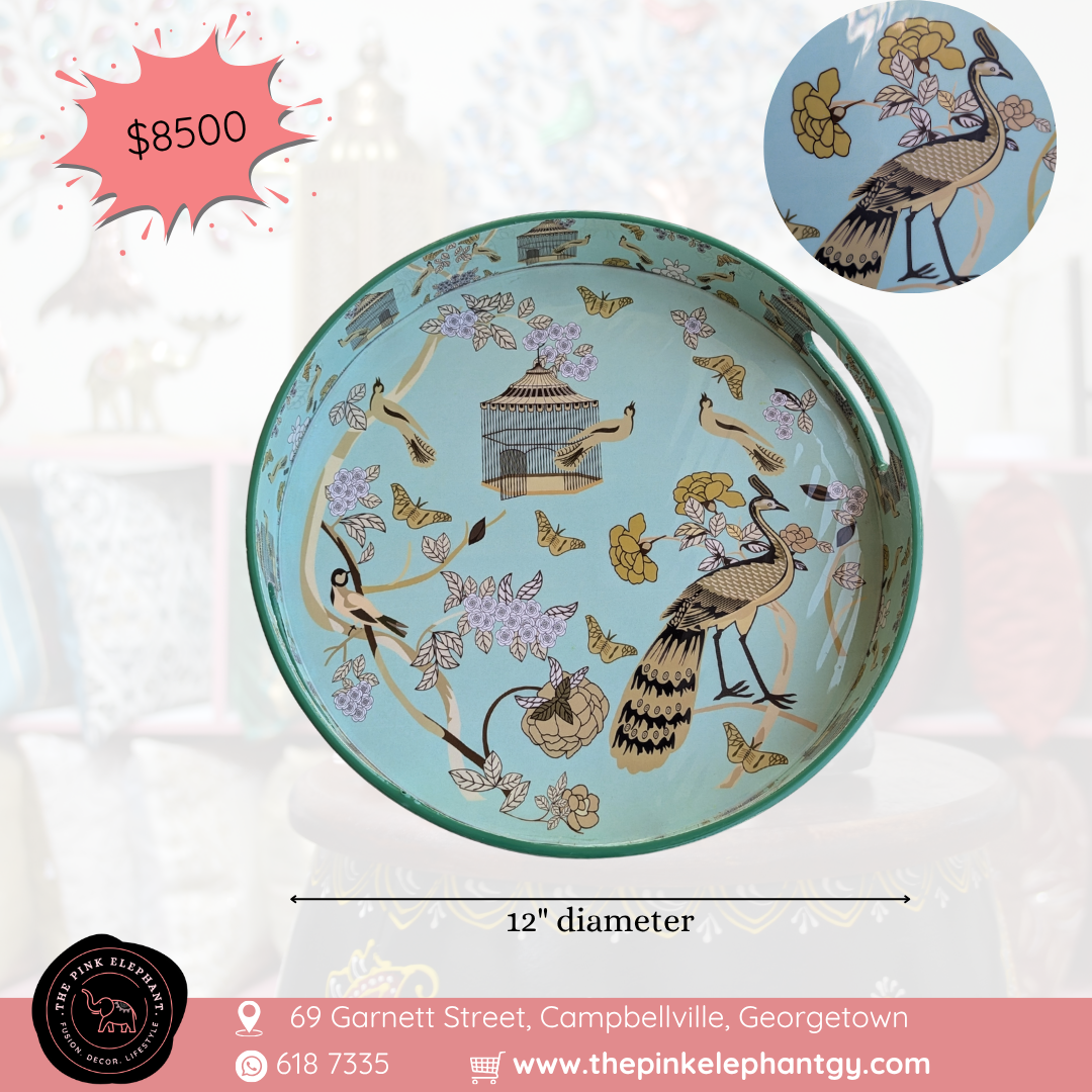 Round Mint Green Garden Tray 12 inch