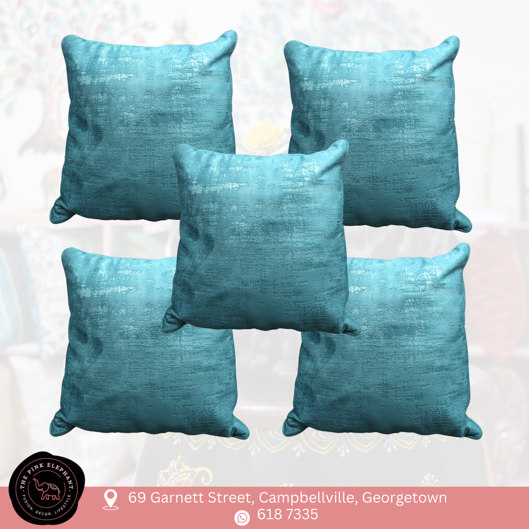 Plain Teal Velvet Cushion Cover