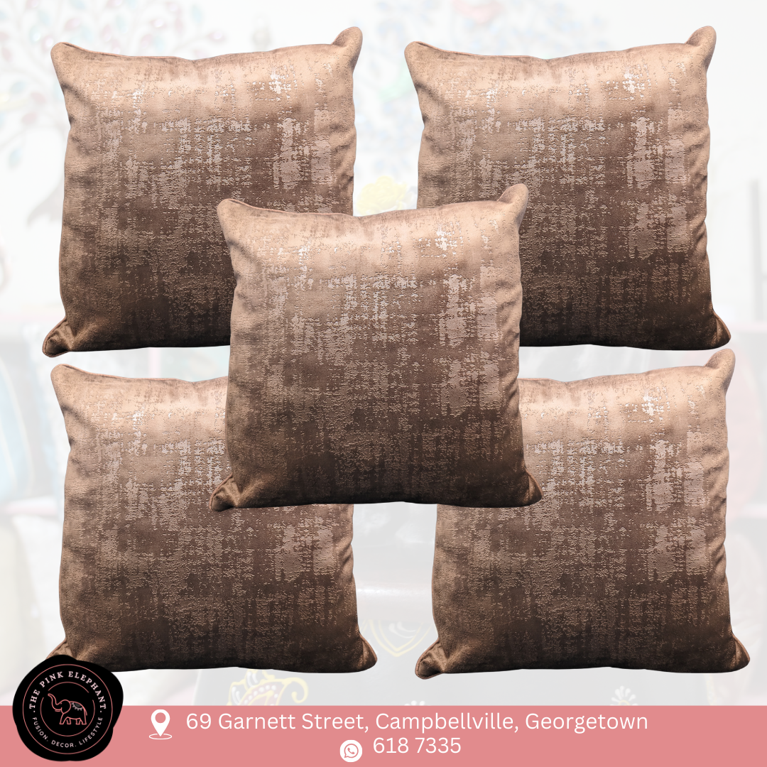 Plain Brown Velvet Cushion Cover