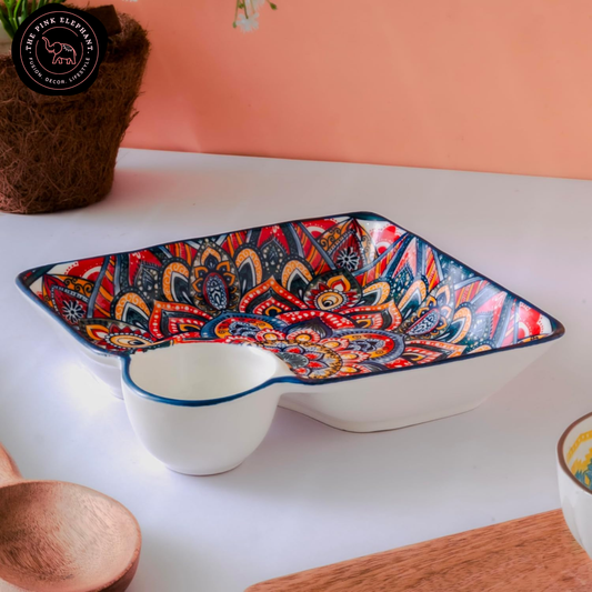 Mandala Square Chip and Dip