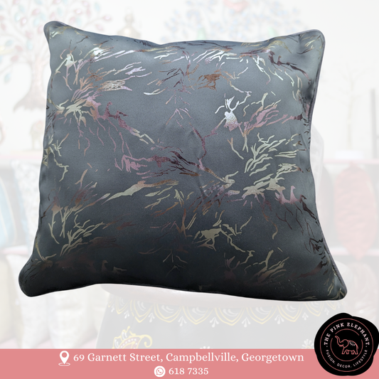 Grey & Rose Gold Foil Cushion Cover
