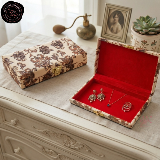 Cream & Paisley Jewel Box