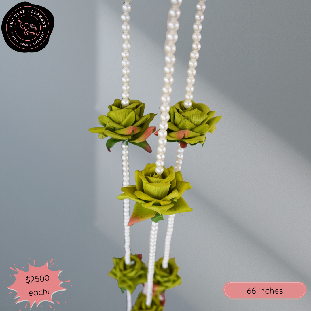 Premium Velvet Rose Strings with Pearl