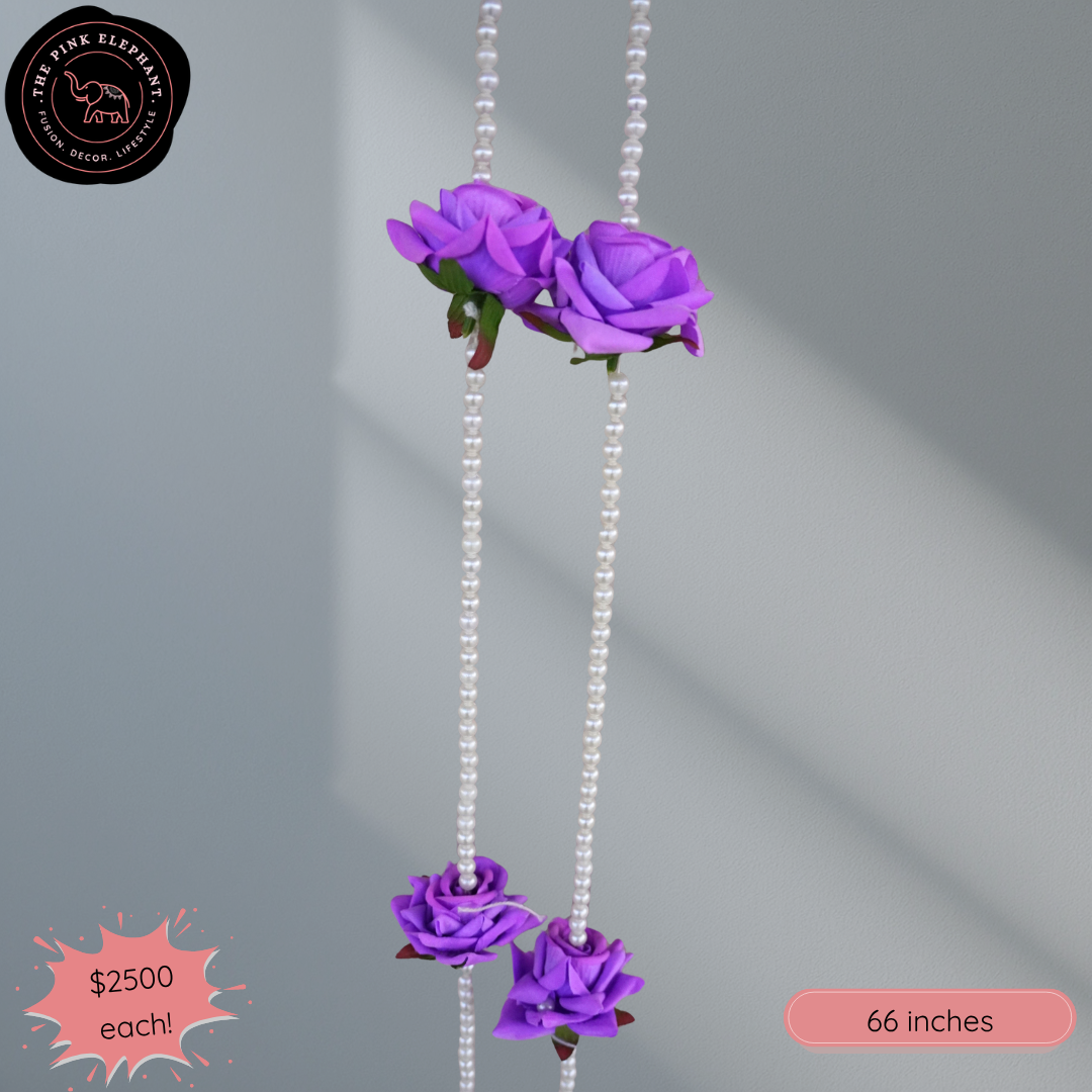 Premium Velvet Rose Strings with Pearl