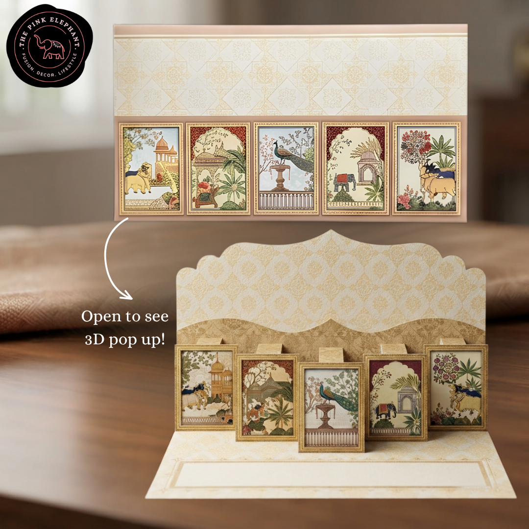 White Royal Garden Window Envelope with 3D Pop Up