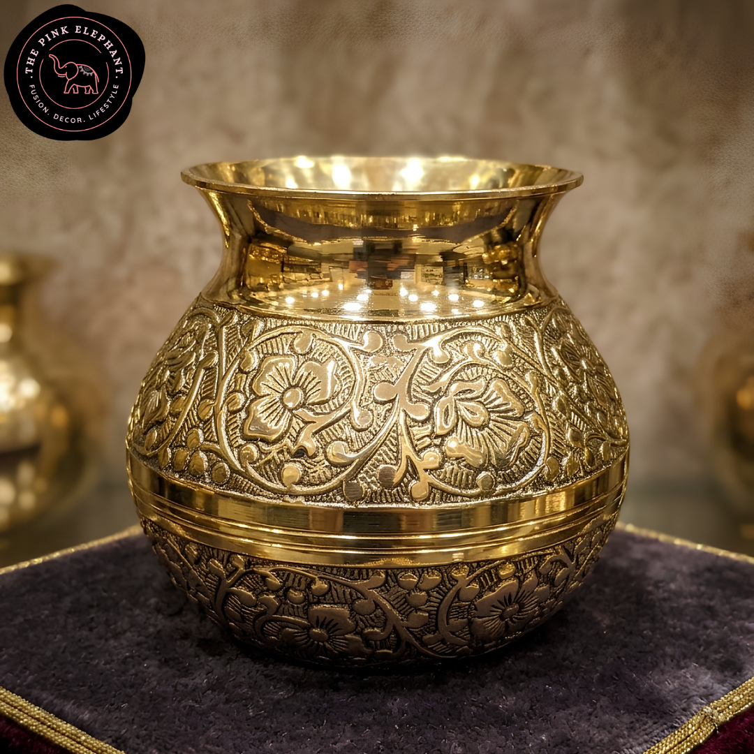 Brass Lota Embossed