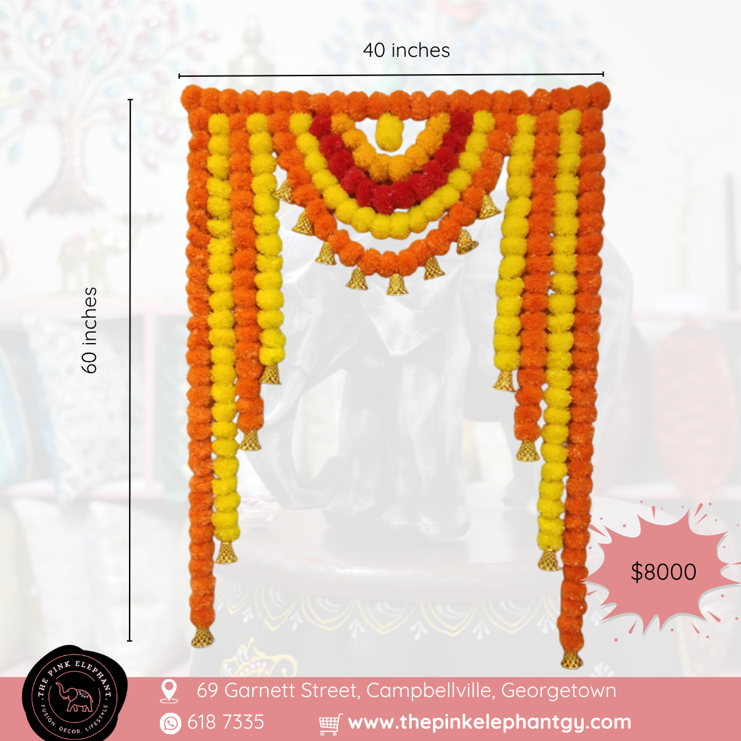 Orange Yellow Marigold Door Backdrop 6001