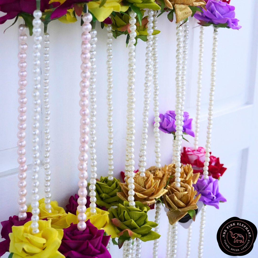 Premium Velvet Rose Strings with Pearl