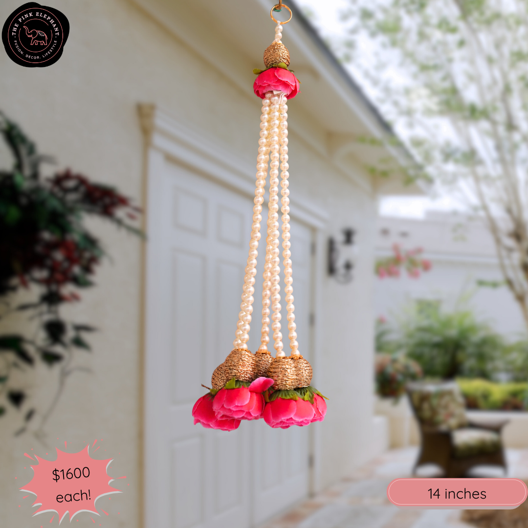 Peony with Pearls Hanging - 4059