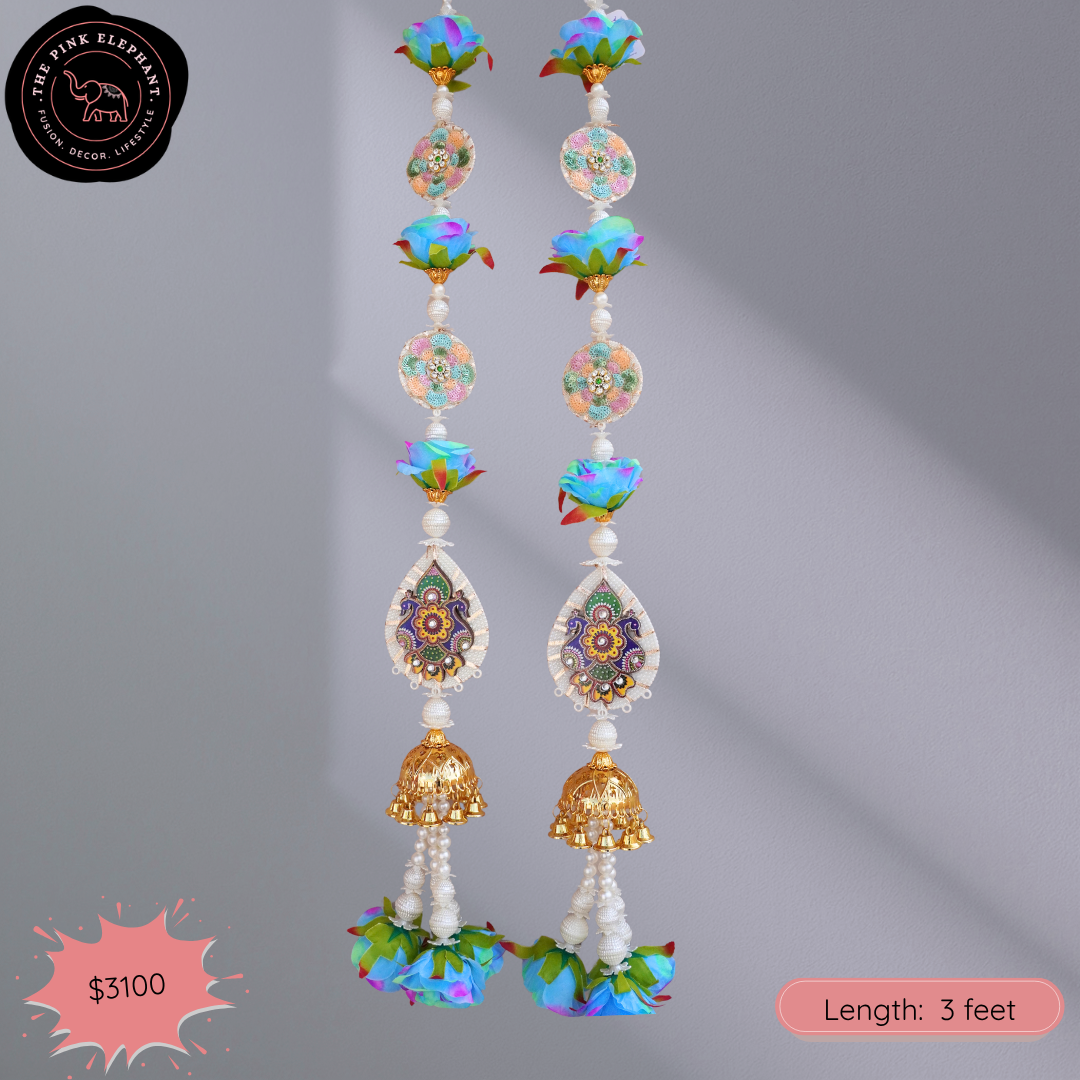 Blue Peacock Flower Hanging -3710