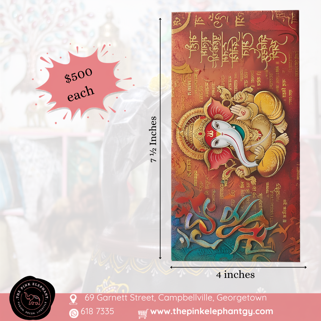 Ganesh Red Envelope with 3D Pop Up