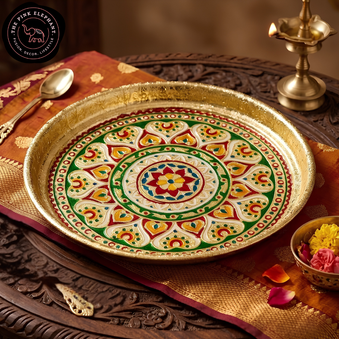 Meenakari Puja Thali - Assorted Designs