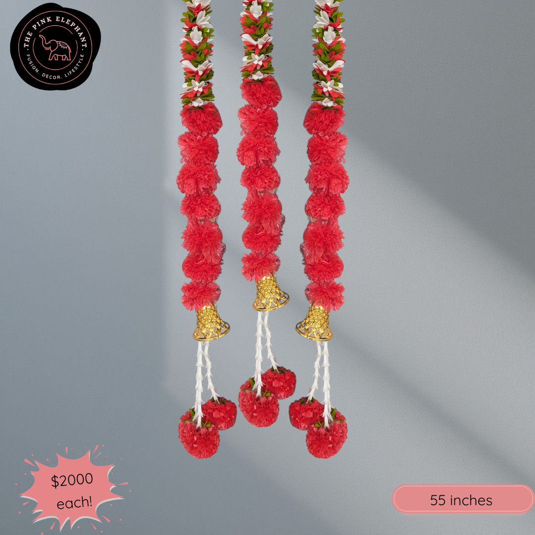 Red and Green Long Garlands with Bell 4049