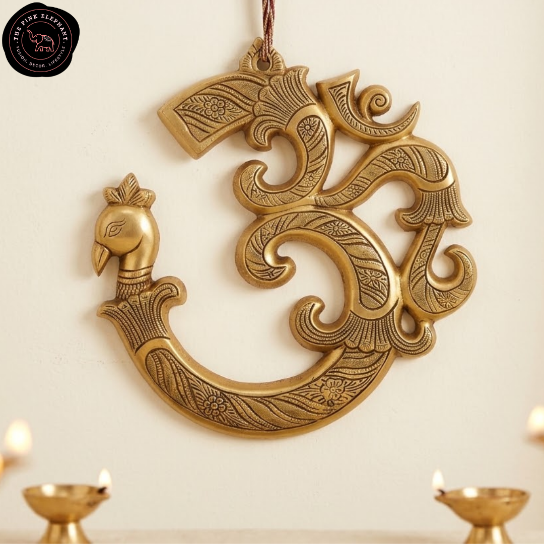 Brass Om Wall Plaque