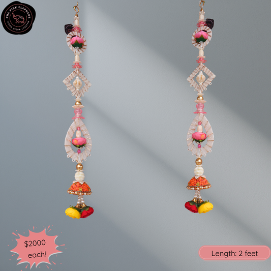 Floral Cap Tassel Yellow Hanging - 3713 (red)