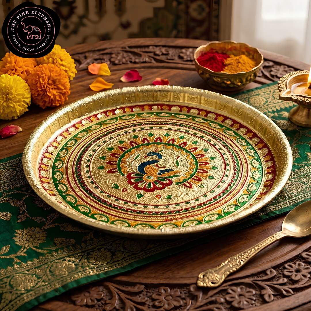 Meenakari Puja Thali - Assorted Designs