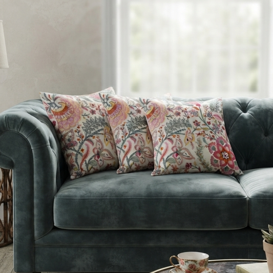 Floral Paisley Tapestry Cushion Cover-24"