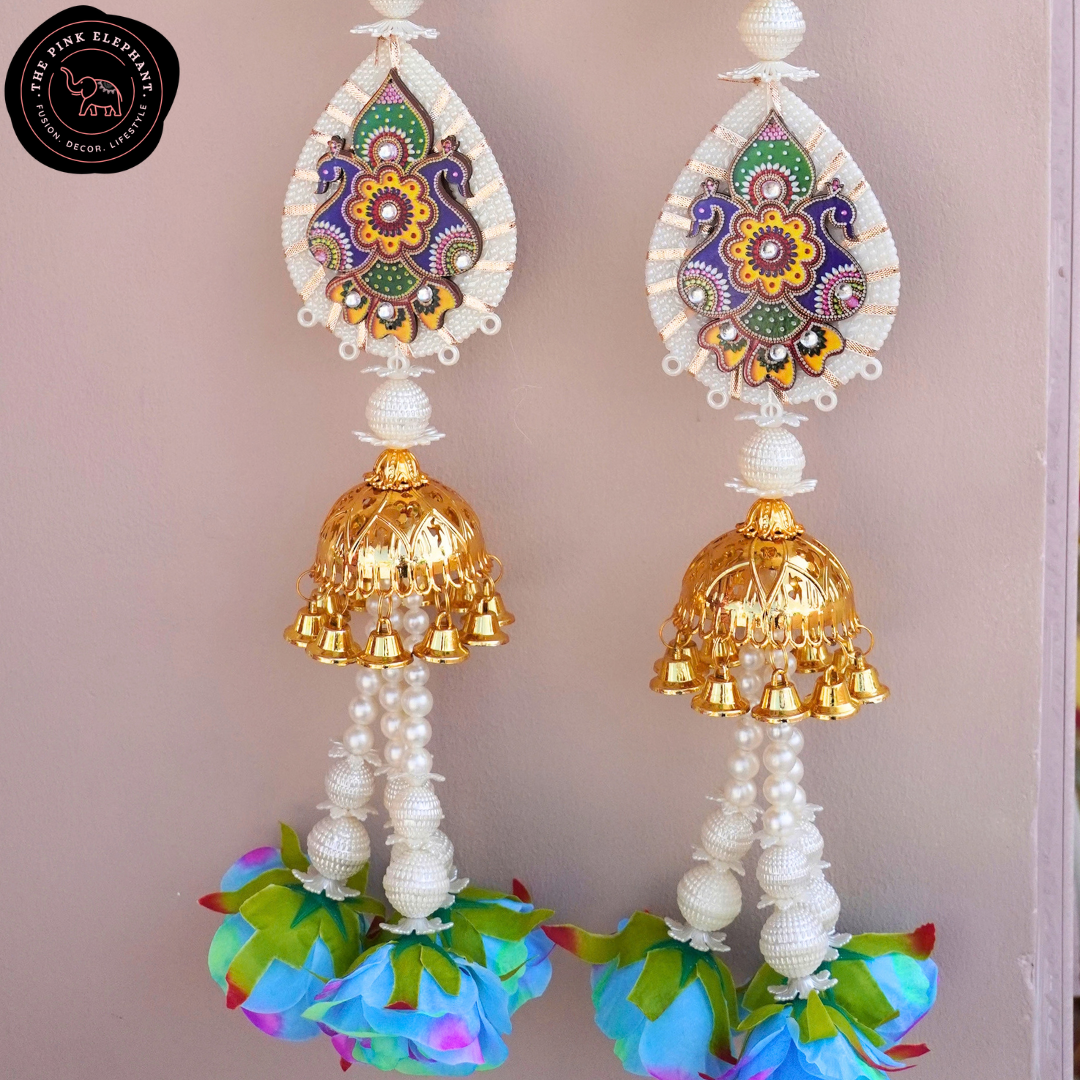 Blue Peacock Flower Hanging -3710