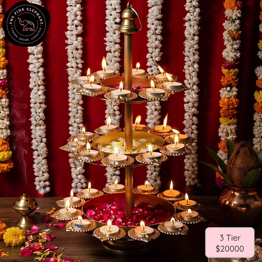 3 Tier Diya Urli Stand 21"