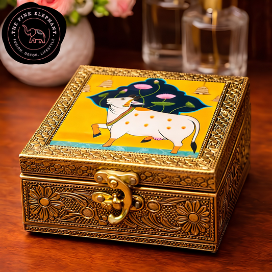 Pichwai Cow Jewel Box
