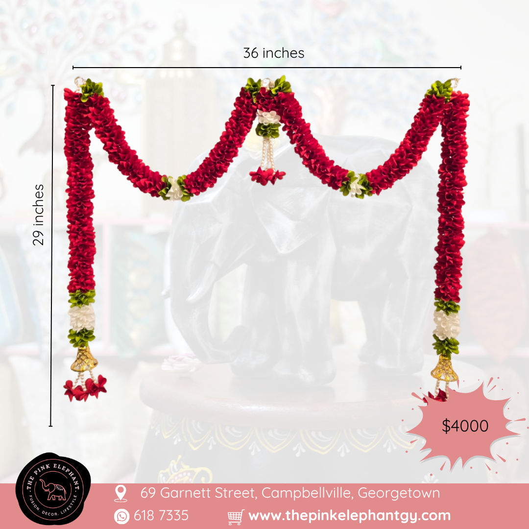 Red Flower Toran w Latkan 5066