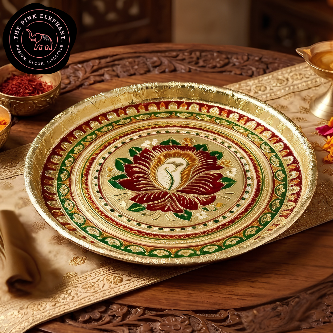 Meenakari Puja Thali - Assorted Designs
