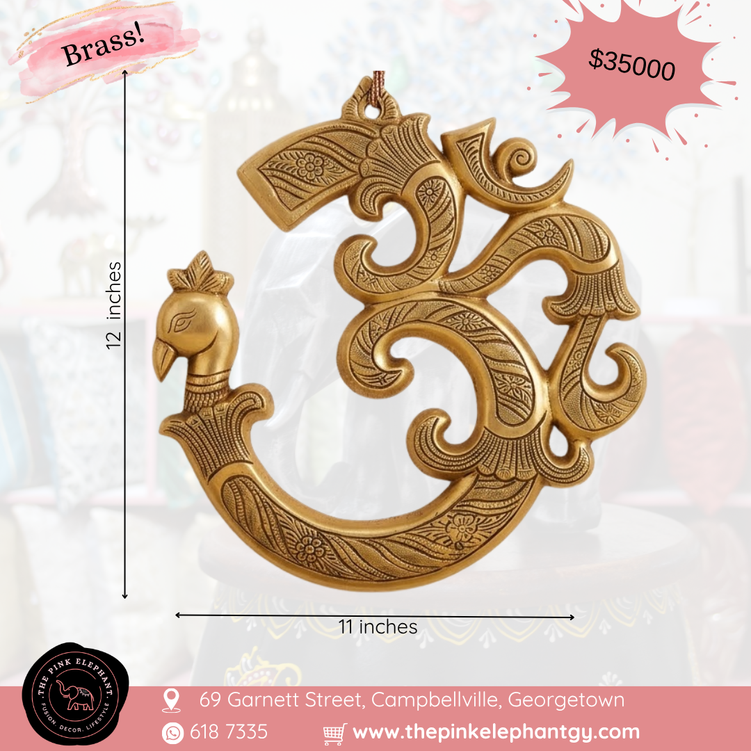 Brass Om Wall Plaque