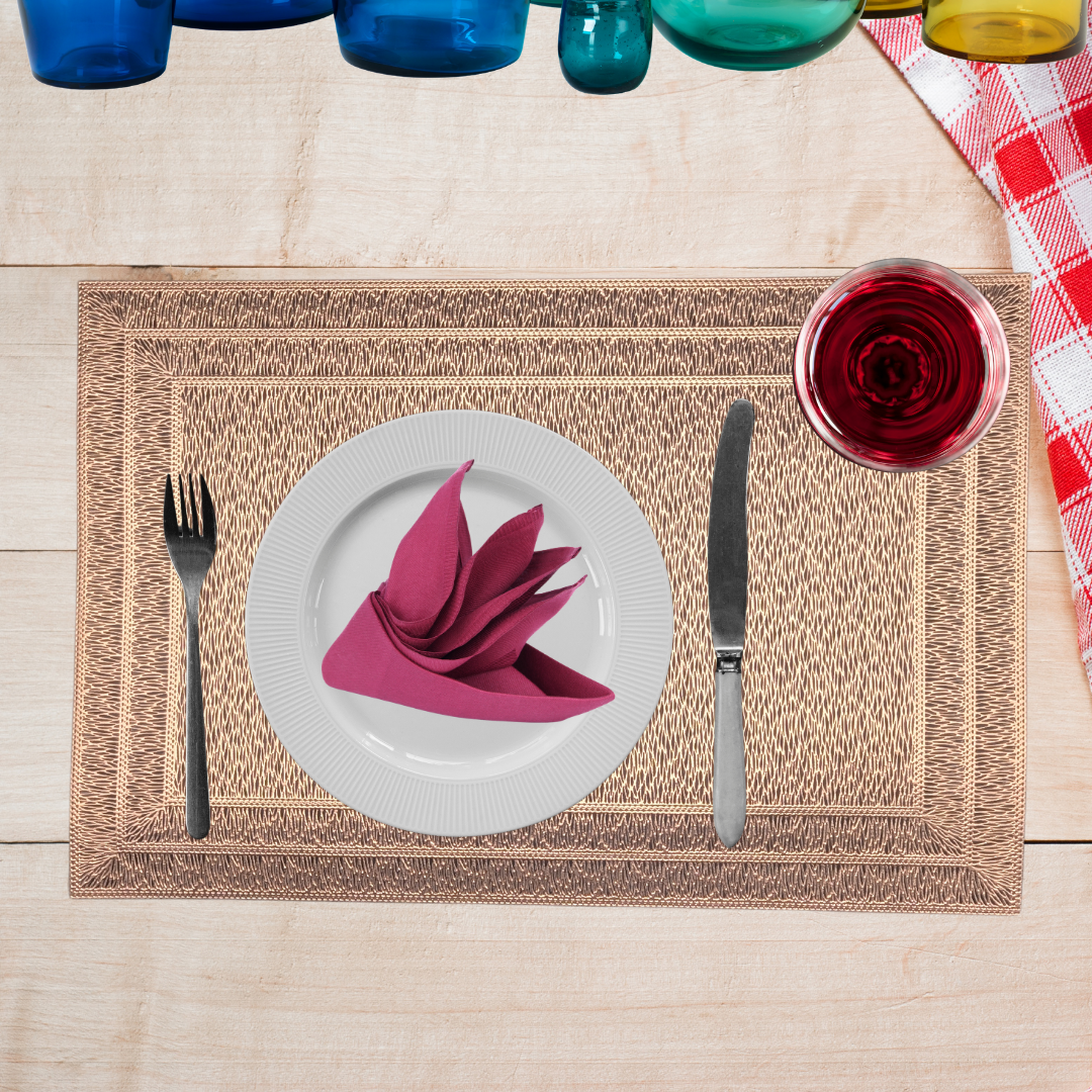 Rose Gold Rectangle Vinyl Placemat